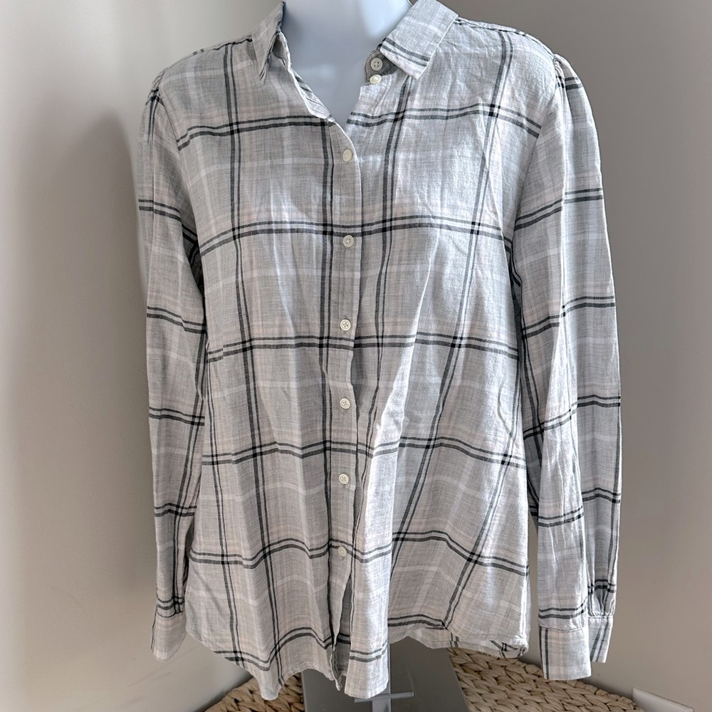 LOFT Plaid Button Down